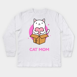 Cat Mom Kids Long Sleeve T-Shirt